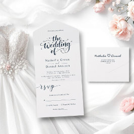 Casamento Moderno Azul e Branco com Marinho de Scr