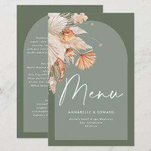 Casamento Moderno Boêmio com Grama de Pampas Verde