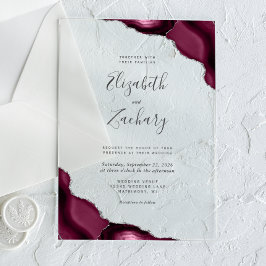 Casamento Moderno Burgundy com Cantos de Ágata Pra