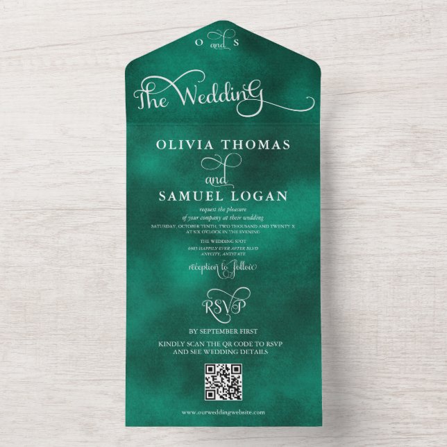 Casamento Moderno Caligrafia Elegante (Interno)