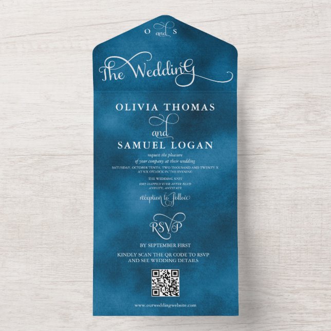 Casamento Moderno Caligrafia Elegante (Interno)
