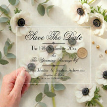 Casamento Moderno Clássico Chic Salvar a Data