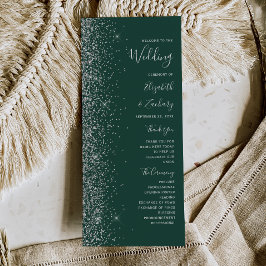 Casamento Moderno com Brilho Prateado em Verde Esc