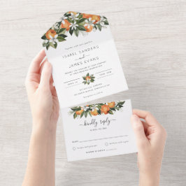 Casamento Moderno com Flor de Laranjeira e Verde F