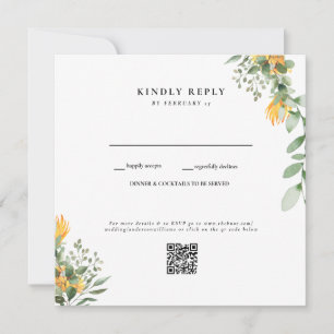 Casamento Moderno com Girassol Branco Código QR RS