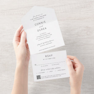 Casamento Moderno com QR Code Simples