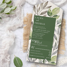 Casamento Moderno com Verde Esmeralda em Aquarela