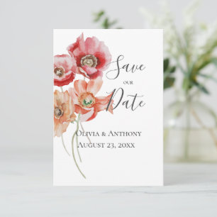 Casamento Moderno Cor-de-Rosa Floral Salvar a Data