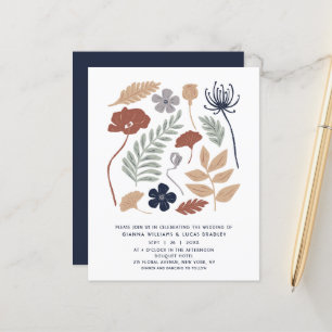 Casamento Moderno das Flores de Sequoia Azul Simpl