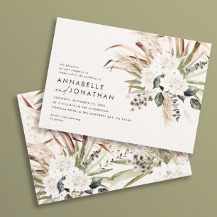 Casamento moderno de eucalipto com erva Pampas