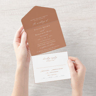 Casamento Moderno de Terracotta Calliografia Minim