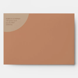 Casamento moderno de terracotta geométrica sólida