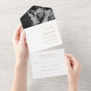 Casamento Moderno Dourado Chelsea