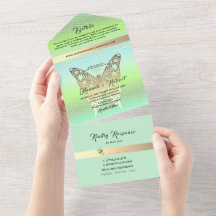 Casamento Moderno Dourado e Verde