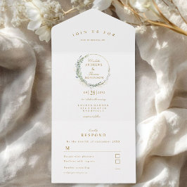 Casamento moderno e elegante de eucalipto