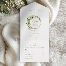 Casamento moderno e elegante de eucalipto