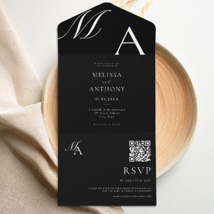 Casamento Moderno e Minimalista do Monograma Elega