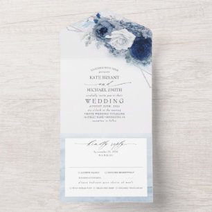 Casamento Moderno Elegante das Flores Azuis e Mari