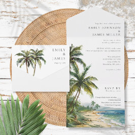 Casamento Moderno Elegante de Água-Marinha Tropica