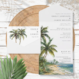 Casamento Moderno Elegante de Água-Marinha Tropica