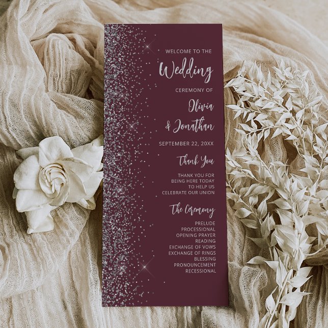 Casamento Moderno em Grafite Prateado Burgundy (Criador carregado)