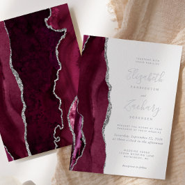 Casamento Moderno em Vermelho Borgonha Prata com Á