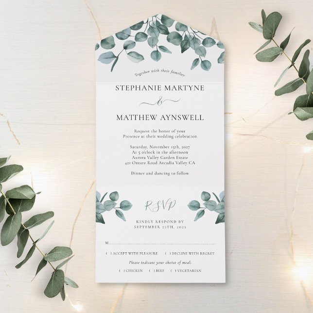 Casamento Moderno Eucalyptus Foliage (Criador carregado)