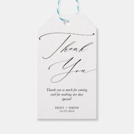 Casamento Moderno Minimalista Obrigado Etiqueta De