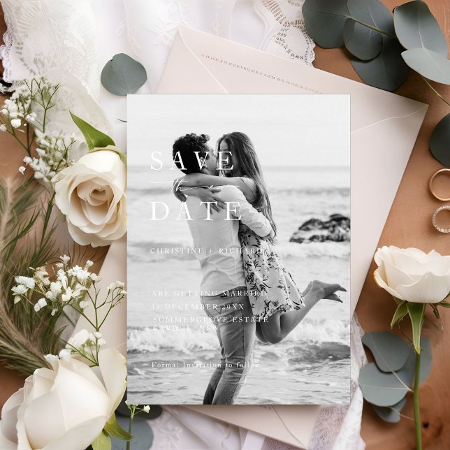 Casamento Moderno Minimalista Salve a Data (Criador carregado)