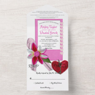 Casamento Moderno Romântico Elegante Cinza-Rosa