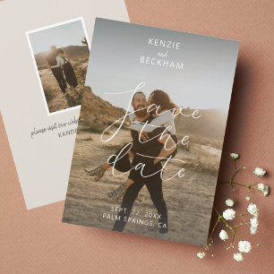 Casamento Moderno Salva a Data Fotos Caligrafia