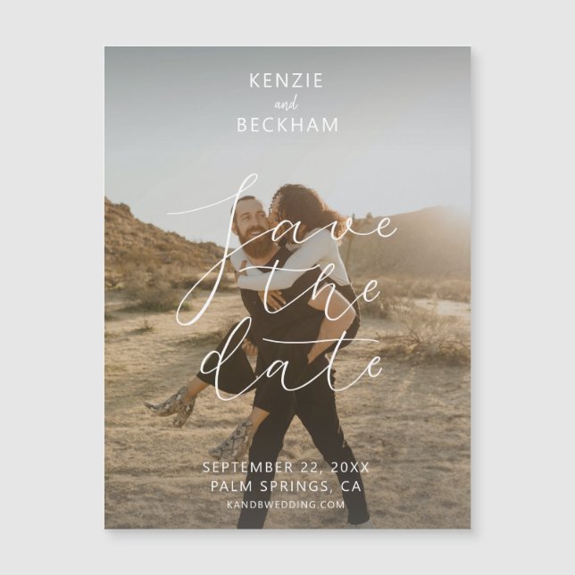 Casamento Moderno Salve a Sobreposição de Texto de (Frente)