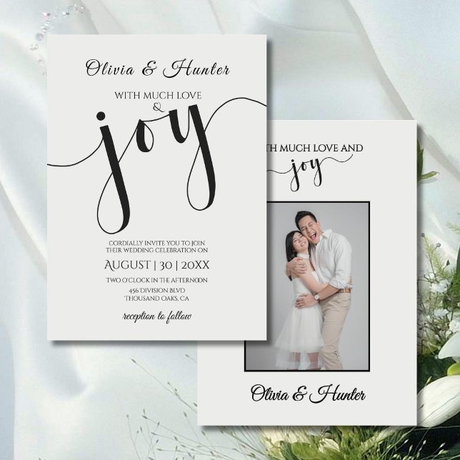 Casamento, Moderno, Tipografia, Roteiro, Convite (Criador carregado)
