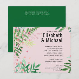 Casamento Moderno Verde Rosa