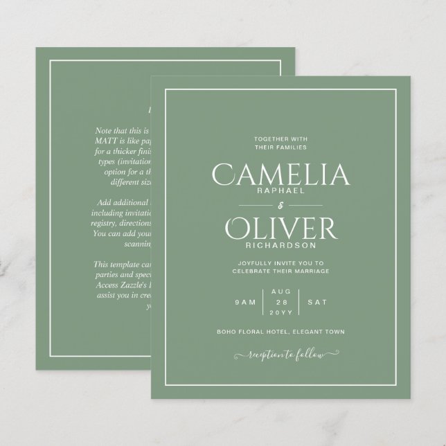 Casamento MONOCROMÁTICO (Frente/Verso)