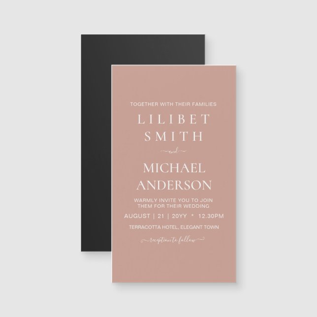 Casamento Monocromático de Terracotta (Frente/Verso)