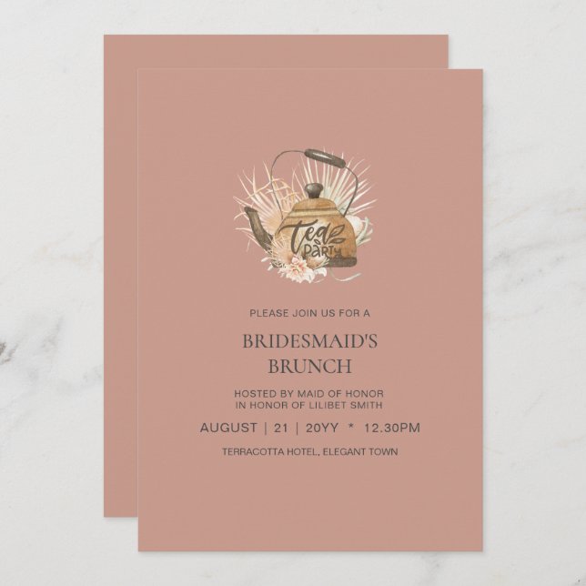 Casamento Monocromático de Terracotta (Frente/Verso)