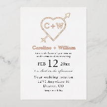 Casamento Monograma De Coração E Seta