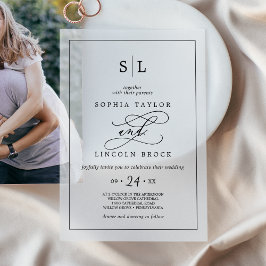 Casamento Monograma Minimalista da Caligrafia Româ