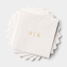 Casamento Monograma Personalizado Napkins - Folha 