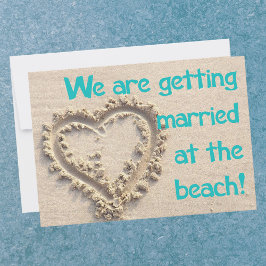 Casamento na Festa de Casamento na Praia Convite