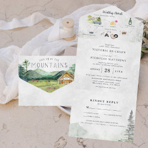 Casamento na Montanha da Floresta Rústica