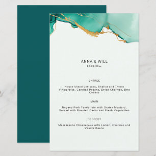 Casamento na Praia com Esmeralda e Dourado Minimal