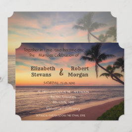 Casamento na Praia do Pôr do Sol, Convite das Palm