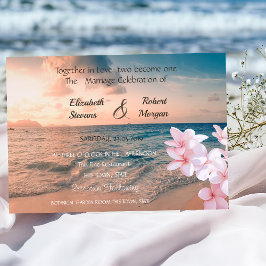 Casamento na Praia do Pôr do Sol, Convite de Plume