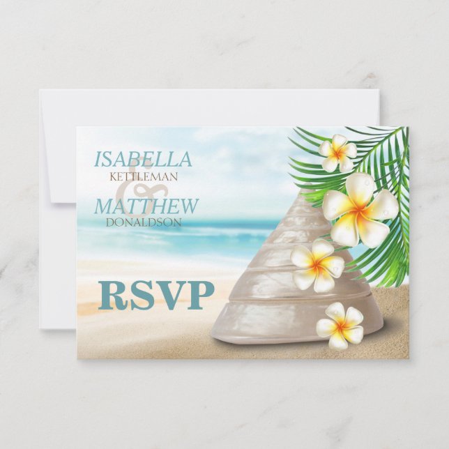 Casamento na praia | RSVP (Frente)