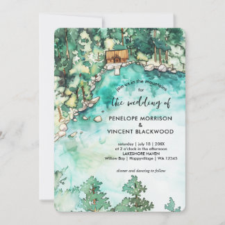 Casamento nas montanhas, convite para aquarelas