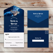 Casamento Náutico marinho Azul Submarino
