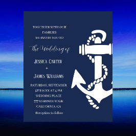 Casamento Náutico Náutico Azul-Marinho Anchor