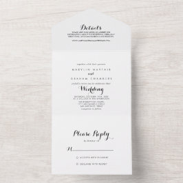 Casamento Negro e Branco minimalista